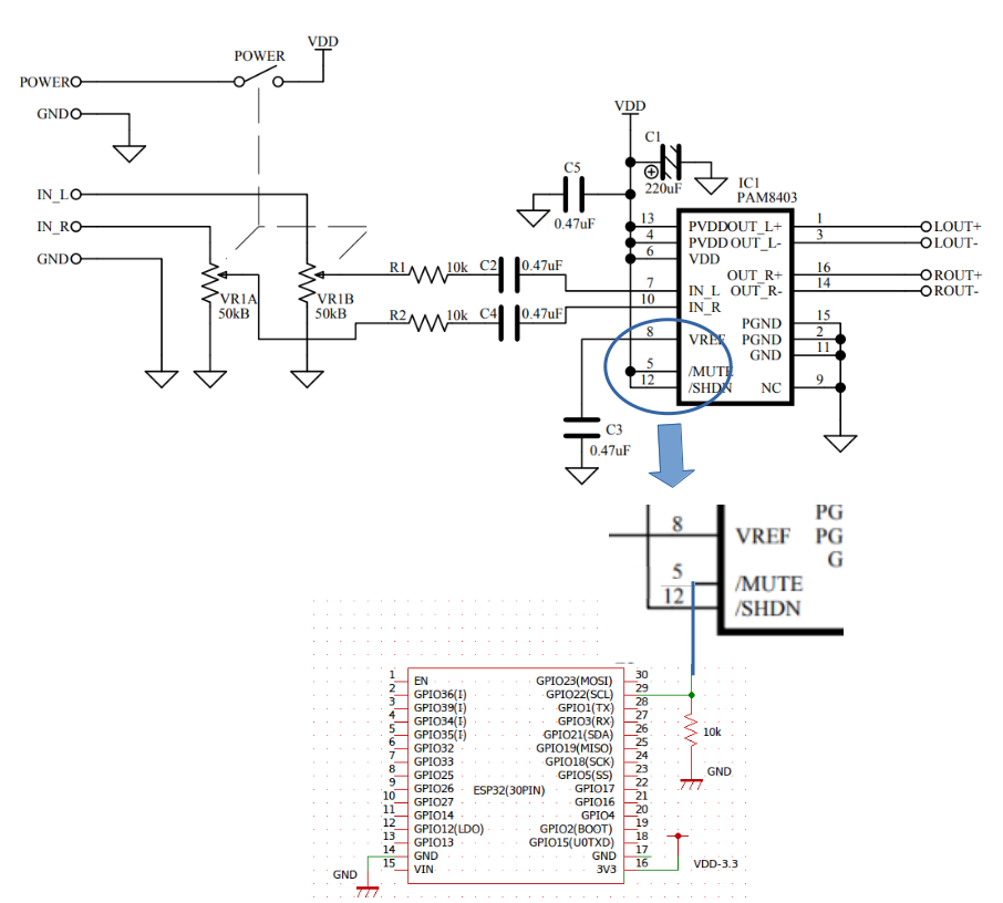 Pop noise suppression circuit