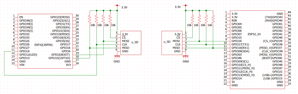 Schematic of SD_MMC for ESP32,S3