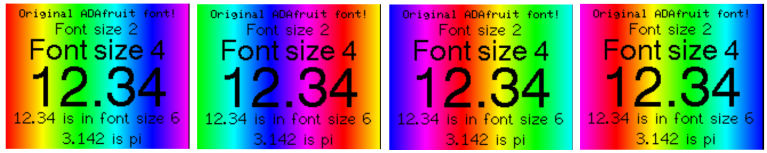 result of Sprite_TFT_Rainbow