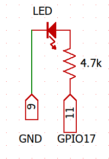 LED connection circuit for Raspberry Pi GPIO