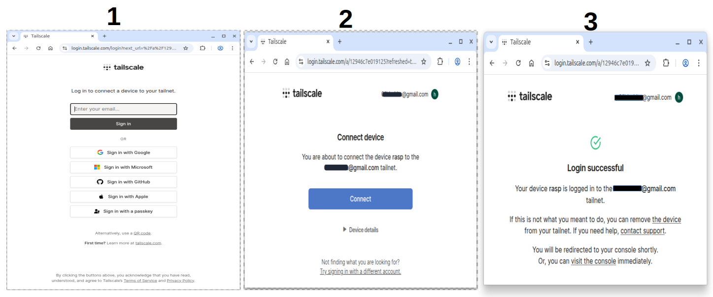 Install process of Tailscale (PC)